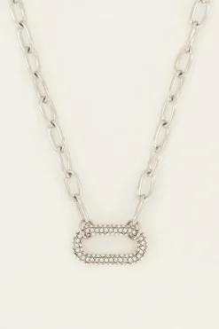 My Jewellery Collier Maille à Pendentif En Strass Discount
