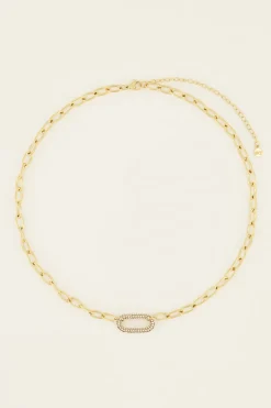 My Jewellery Collier Maille à Pendentif En Strass Discount
