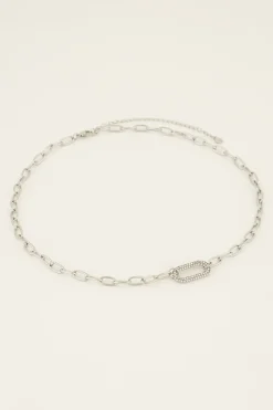 My Jewellery Collier Maille à Pendentif En Strass Discount