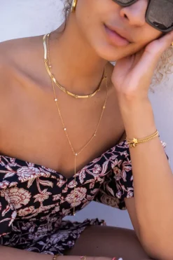 My Jewellery Collier Maille Serpentine à Fleurs Best