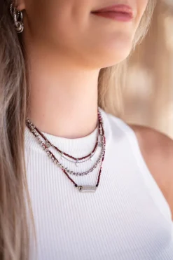 My Jewellery Collier Marron Avec Pièces & Perles Discount