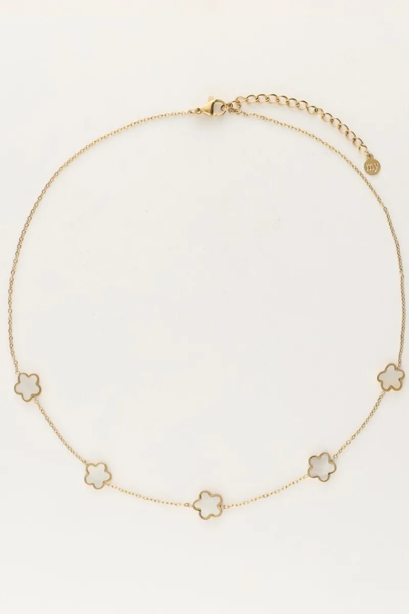 My Jewellery Collier Minimaliste Avec Fleurs En Nacre Sale