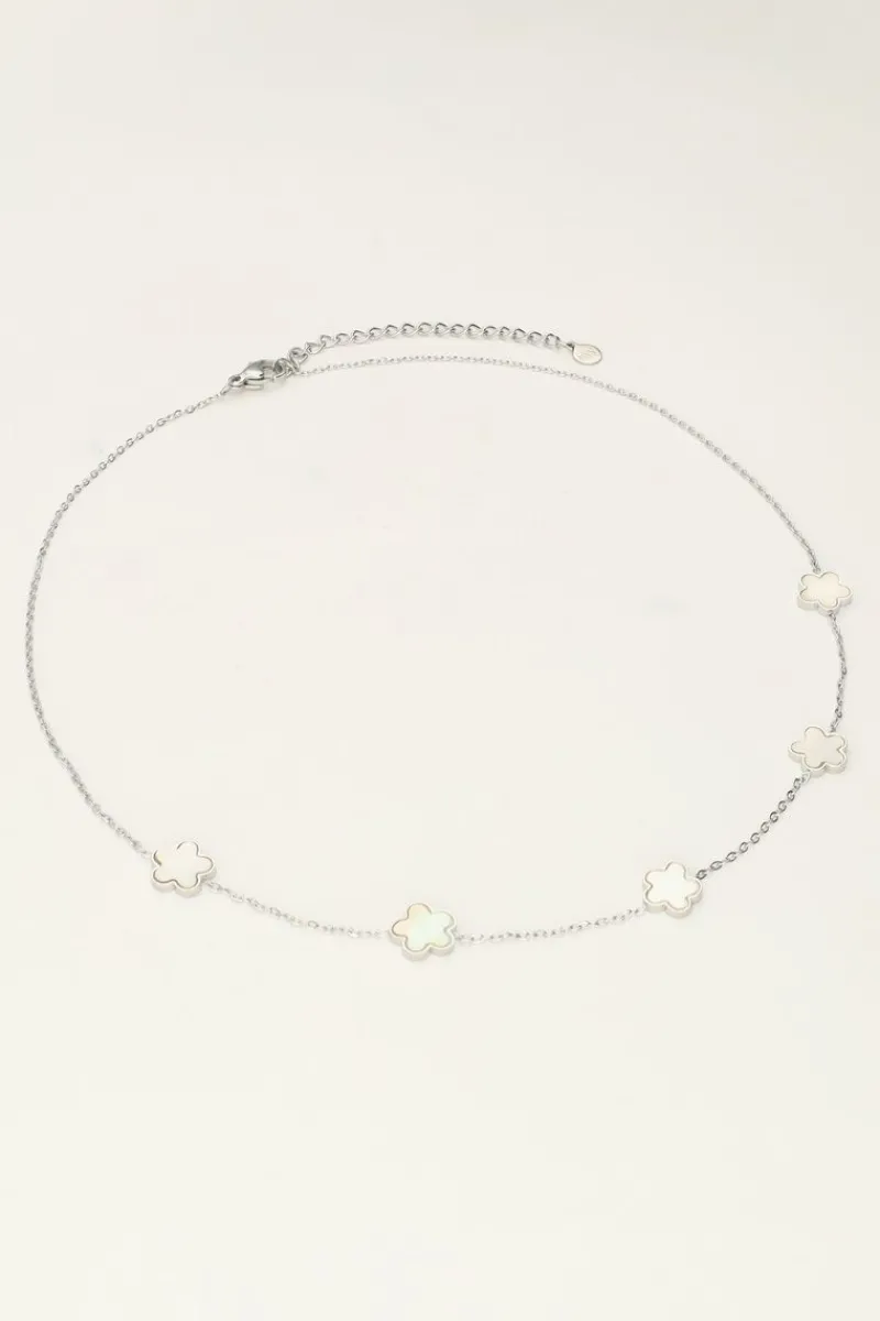 My Jewellery Collier Minimaliste Avec Fleurs En Nacre Sale