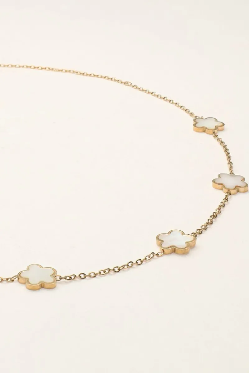 My Jewellery Collier Minimaliste Avec Fleurs En Nacre Sale