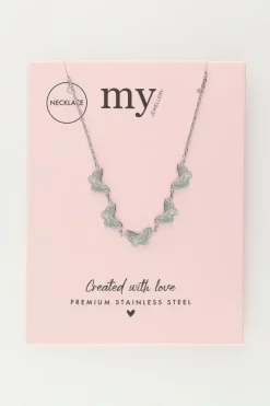 My Jewellery Collier Minimaliste Avec Papillons Clearance