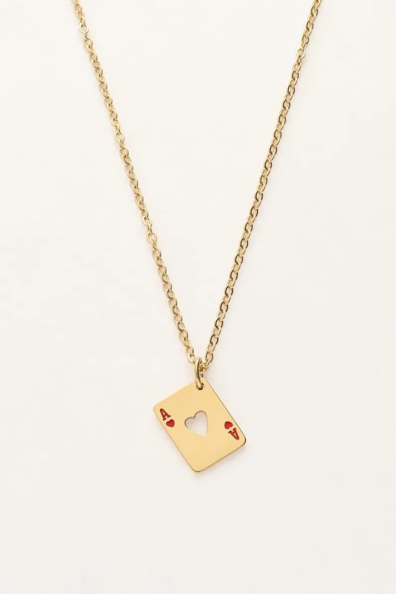 My Jewellery Collier Minimaliste Avec Cœur Rouge Online