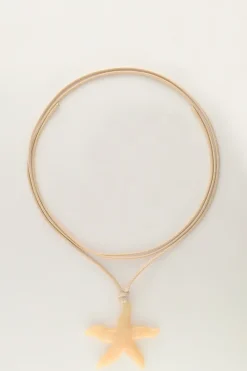 My Jewellery Collier Océan En Corde Avec étoile De Mer Beige Clearance