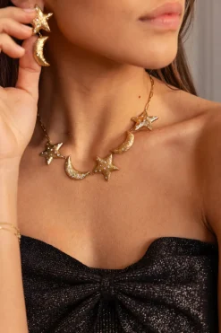 My Jewellery Collier Starry Avec Lunes Et étoiles Hot