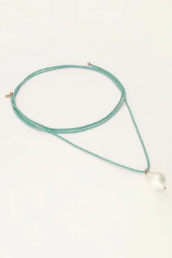My Jewellery Collier Sunrocks Vert En Corde Avec Perles Sale