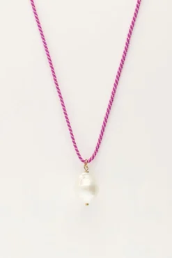 My Jewellery Collier Sunrocks Violet En Corde Avec Perles Fashion