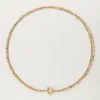 My Jewellery Collier Triple Avec Perles Vertes Et Roses Fashion