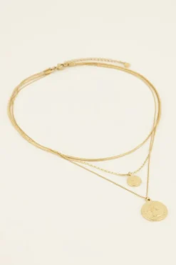 My Jewellery Collier Trois Chaînes à Médaillon Best