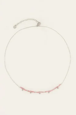 My Jewellery Collier Vintage Avec Perles Et Billes Roses Discount