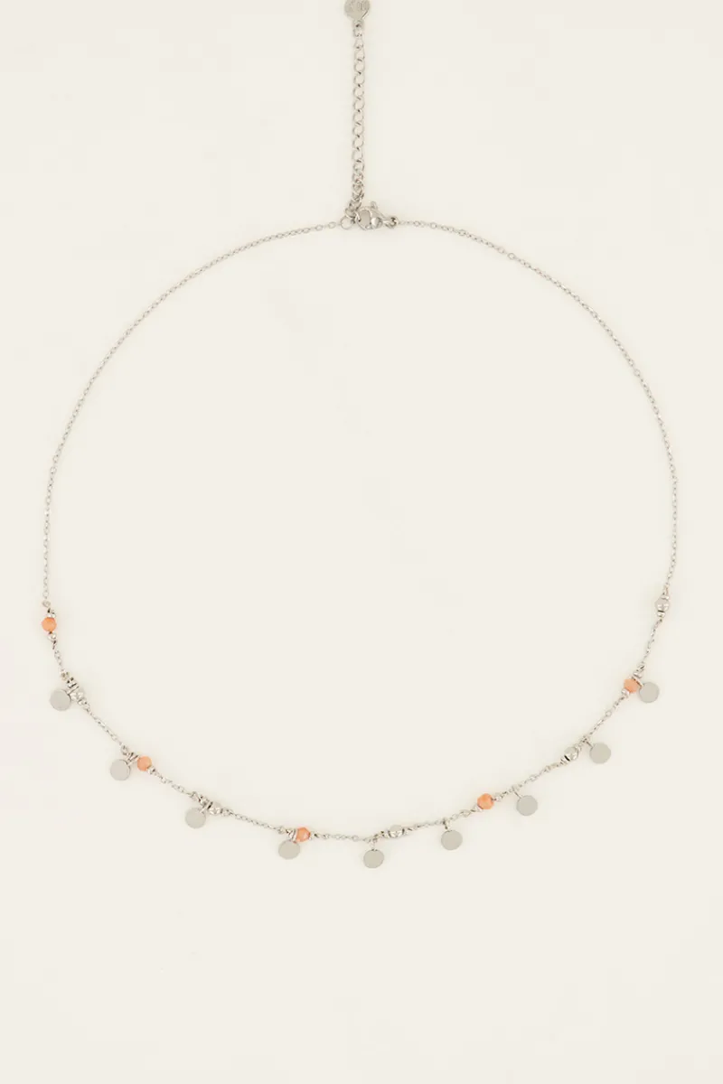 My Jewellery Collier Vintage Avec Perles Et Pastilles Orange Clearance