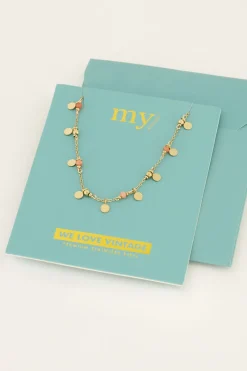 My Jewellery Collier Vintage Avec Perles Et Pastilles Orange Clearance