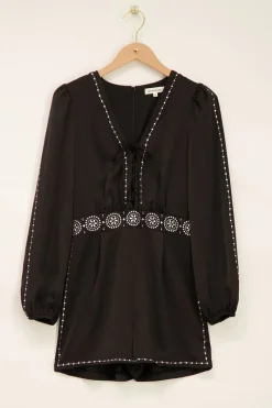 My Jewellery Combinaison Noire Avec Cordon Et Clous Outlet