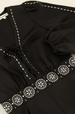 My Jewellery Combinaison Noire Avec Cordon Et Clous Outlet