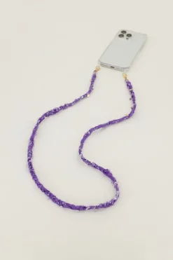 My Jewellery Cordon De Téléphone Bandana Violet Clearance