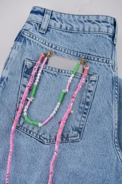 My Jewellery Cordon De Téléphone Bandana Rose Fashion