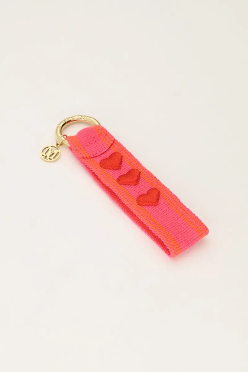 My Jewellery Cordon Porte-clés Rose Avec Cœurs Online