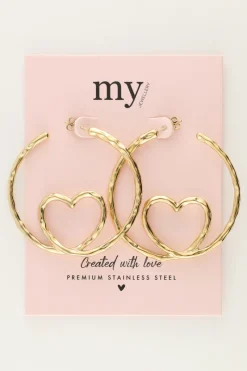 My Jewellery Créoles Avec Cœur Torsadé Outlet