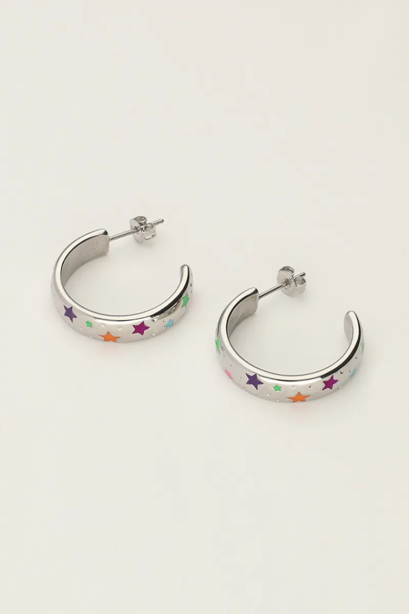 My Jewellery Créoles Candy Avec étoiles Colorées Sale