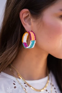 My Jewellery Créoles En Perles Colorées Fashion