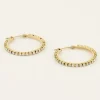 My Jewellery Créoles Moyennes Avec Pierres Transparentes Discount