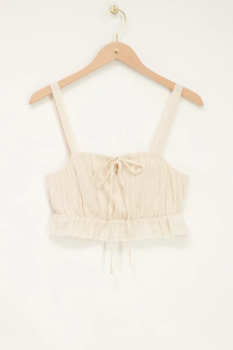 My Jewellery Crop Top à Bretelles Et Noeud Best