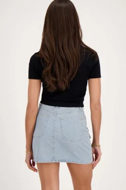 My Jewellery Crop Top Basique à Manches Courtes Noir Discount