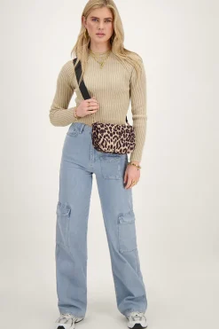 My Jewellery Crop Top Beige En Maille Fashion