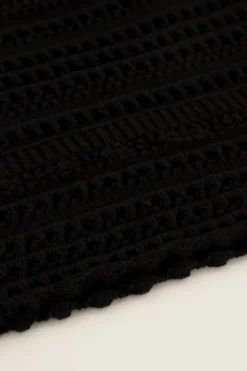 My Jewellery Crop Top Noir Ajouré Outlet