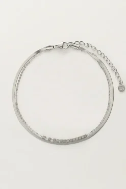 My Jewellery Double Bracelet De Cheville Minimaliste Carré Best