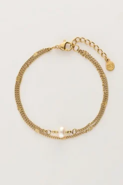 My Jewellery Double Bracelet Minimaliste Avec Pièces De Monnaie Et Perle Online