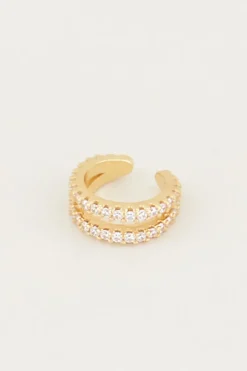 My Jewellery Earcuff à Double Anneau Et Strass Discount