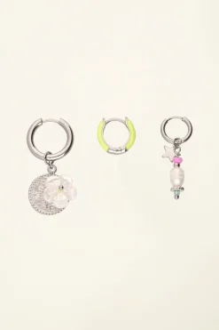 My Jewellery Ensemble De Boucles D'oreilles à Breloques Et Créole Verte Hot