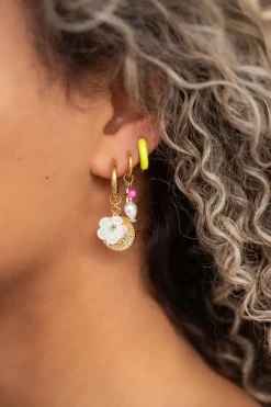 My Jewellery Ensemble De Boucles D'oreilles à Breloques Et Créole Verte Hot