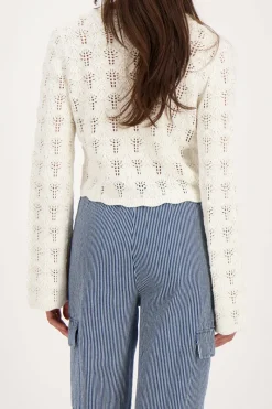 My Jewellery Gilet Ajouré Blanc Avec Nœud Hot