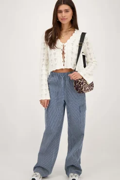 My Jewellery Gilet Ajouré Blanc Avec Nœud Hot