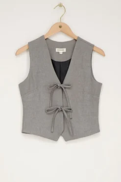 My Jewellery Gilet Avec Nœuds Gris Sale