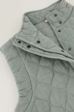 My Jewellery Gilet Matelassé Gris à Boutons-pression Online
