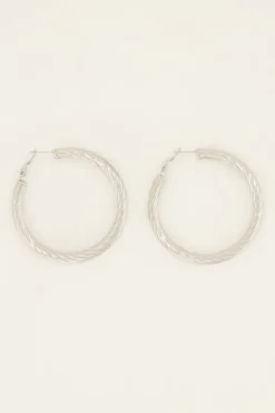 My Jewellery Grandes Boucles D’oreilles à Torsade Discount