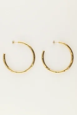 My Jewellery Grandes Boucles D'oreilles "martelées" Hot