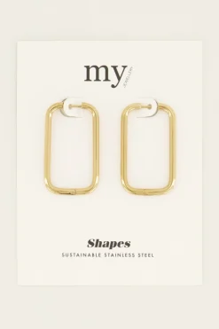 My Jewellery Grandes Créoles Rectangulaires Discount