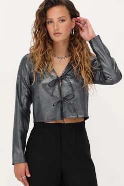 My Jewellery Gris Foncé Foncé Avec Lurex Et Nœuds Outlet
