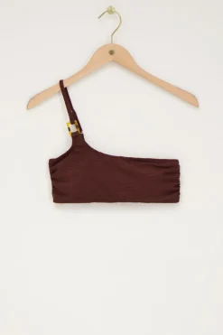 My Jewellery Haut De Bikini Asymétrique Marron Hot