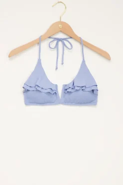 My Jewellery Haut De Bikini Avec Volants Bleu clair Online