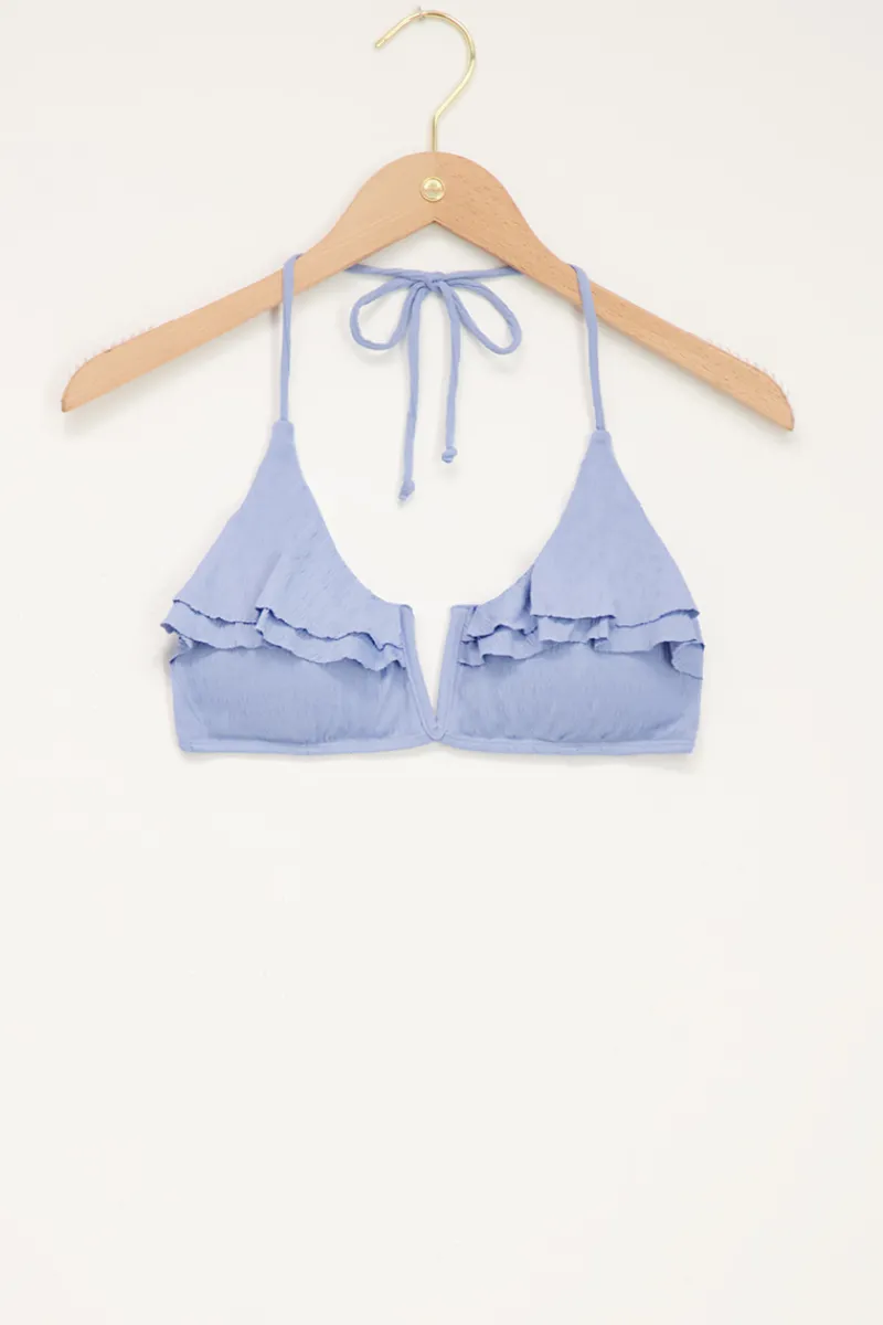 My Jewellery Haut De Bikini Avec Volants Bleu clair Online