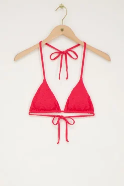 My Jewellery Haut De Bikini Triangle Rouge Fleuri Best