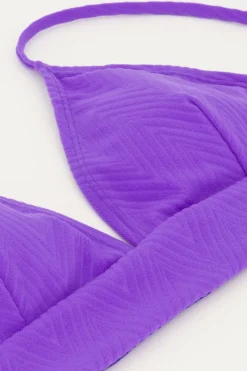 My Jewellery Haut De Bikini Triangle Violet Avec Zigzag Fashion